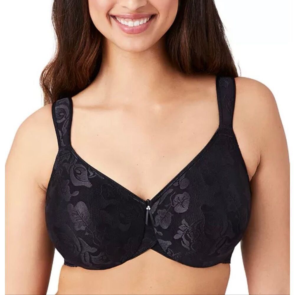 C43 Wacoal Women's Awareness black Full Figure Seamless Underwire Bra 85567 size